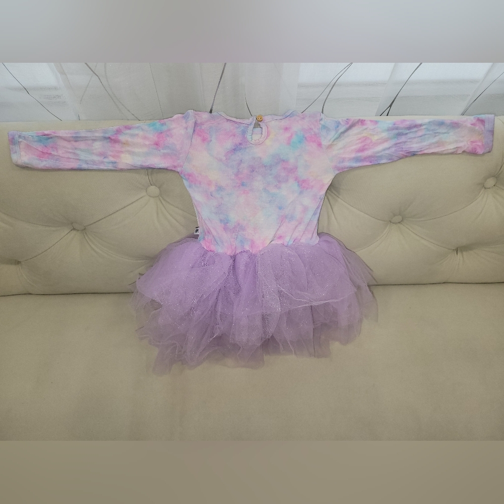 Bums And Roses Pastel Watercolor Bamboo Tutu Dress Size 18-24M - Picture 4 of 5
